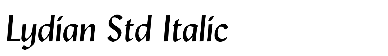 Lydian Std Italic